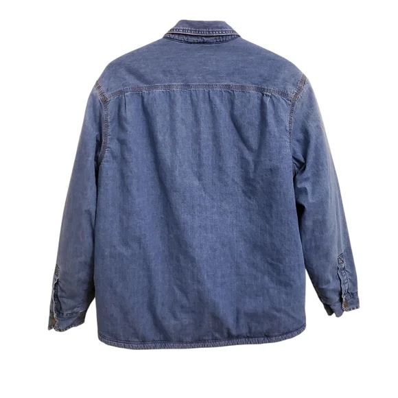 L.L. Bean 1912 Heritage Lined Denim Shirt Jacket, Size Large